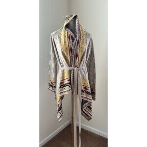 Anthropologie Freeway Open Front Draped Aztec/Bohemian Tribal Cardigan, Size Med